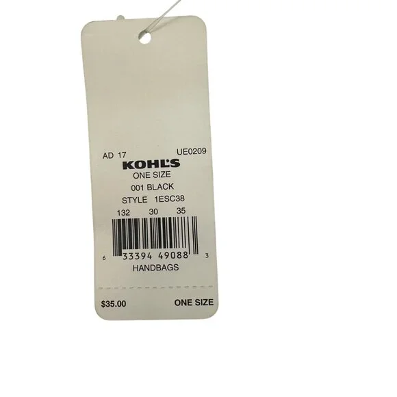 NWT Apt. 9 Black Beaded Evening Handbag Decorative Strap & Snap Closure - Picture 9 of 10